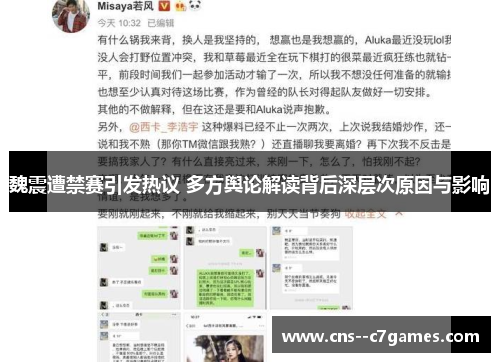 魏震遭禁赛引发热议 多方舆论解读背后深层次原因与影响